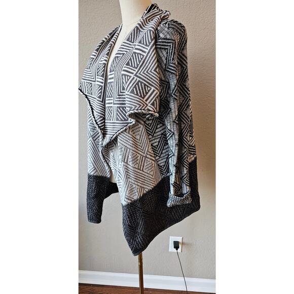 Lucky Brand Women's Chevron Drape‎ Open Front Knit Cardigan Sweater Size S Multi - Picture 2 of 4